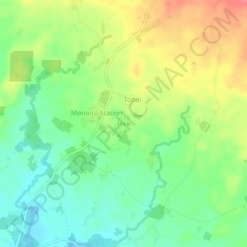 Carte topographique Hire, altitude, relief