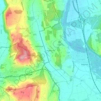 Carte topographique Kienersrüti, altitude, relief