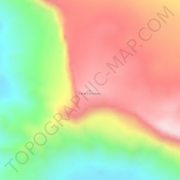 Carte topographique Cerro Chiricayén, altitude, relief