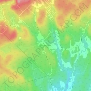 Carte topographique Domaine-Breton, altitude, relief