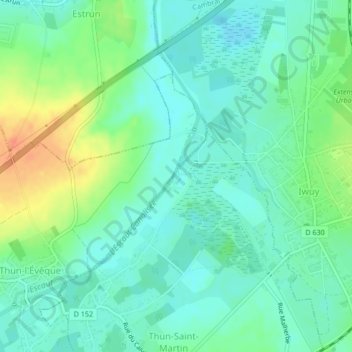 Carte topographique Quai du Port, altitude, relief