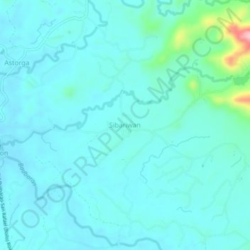 Carte topographique Sibariwan, altitude, relief