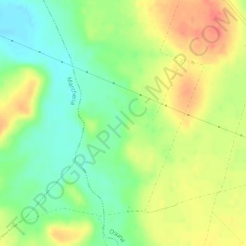 Carte topographique Las Encarnaciones, altitude, relief