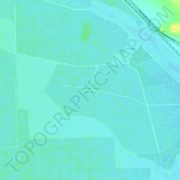 Carte topographique Colonia Santa Gregoria, altitude, relief