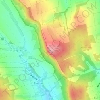 Carte topographique Balos, altitude, relief