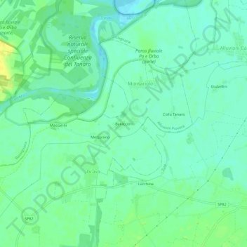 Carte topographique Baracconi, altitude, relief