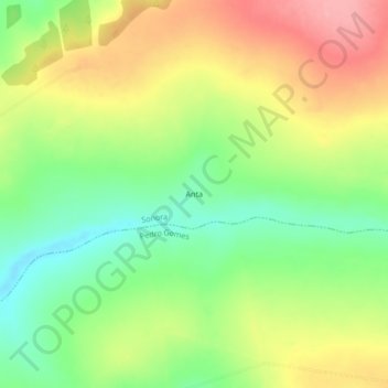 Carte topographique Anta, altitude, relief