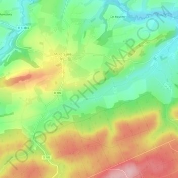 Carte topographique Hautary, altitude, relief