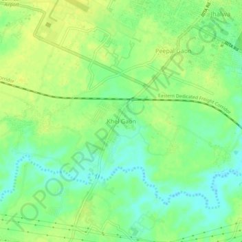 Carte topographique Khel Gaon, altitude, relief