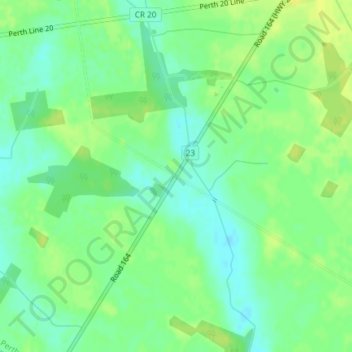 Carte topographique Mount Pleasant, altitude, relief