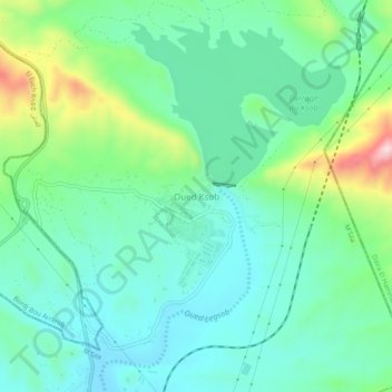 Carte topographique Oued Ksob, altitude, relief