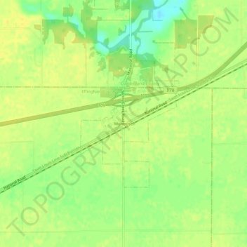 Carte topographique Montrose, altitude, relief