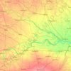 Carte topographique Ballia, altitude, relief