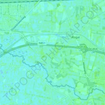 Carte topographique De Schiphorst, altitude, relief