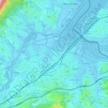 Carte topographique Pinar, altitude, relief