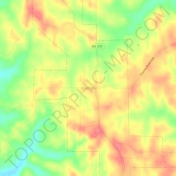 Carte topographique Dumas, altitude, relief