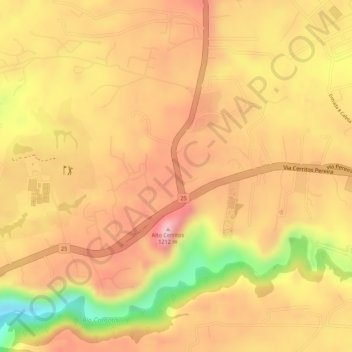 Carte topographique Cerritos, altitude, relief