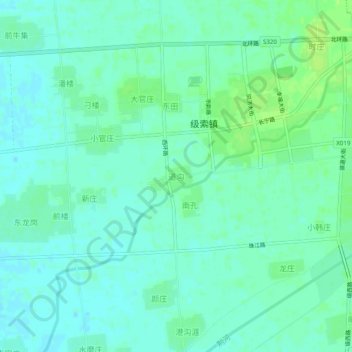 Carte topographique 道沟, altitude, relief