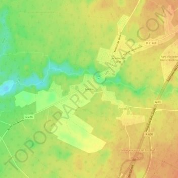 Carte topographique Samba, altitude, relief