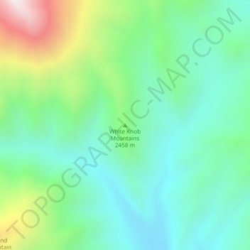 Carte topographique White Knob Mountains, altitude, relief