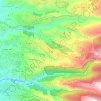 Carte topographique Bentael, altitude, relief