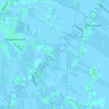 Carte topographique Pedingworth, altitude, relief