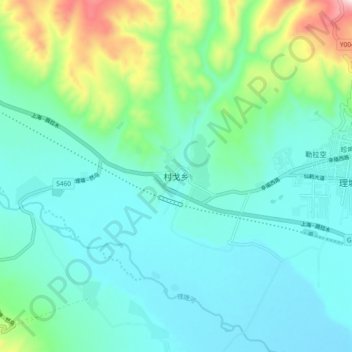 Carte topographique Tsemgön, altitude, relief