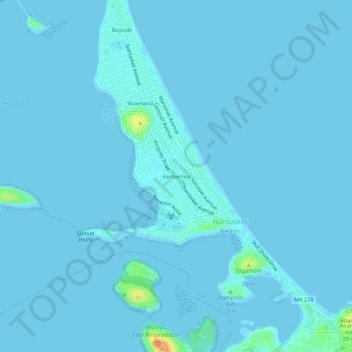 Carte topographique Kenberma, altitude, relief