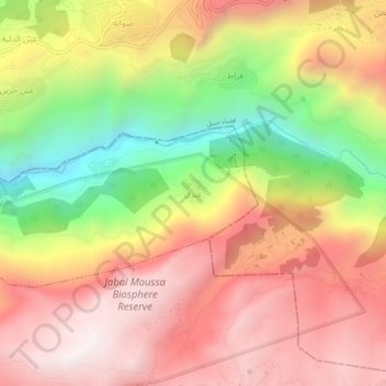Carte topographique Aabri, altitude, relief