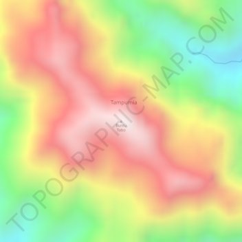 Carte topographique Buntu Tobo, altitude, relief