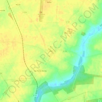 Carte topographique Ohé, altitude, relief