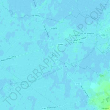 Carte topographique Boisfort, altitude, relief