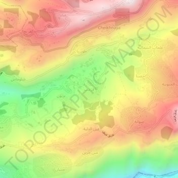 Carte topographique Ferhet, altitude, relief