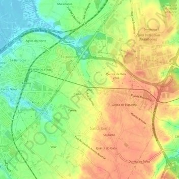 Carte topographique Viso, altitude, relief