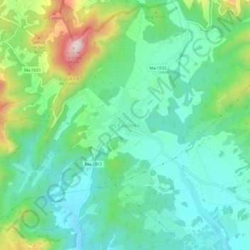 Carte topographique es Capdellà, altitude, relief