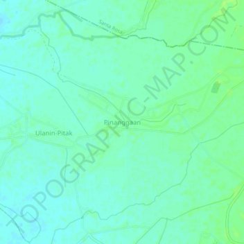 Carte topographique Pinanggaan, altitude, relief