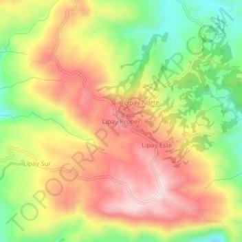 Carte topographique Lipay Proper, altitude, relief