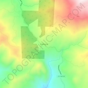 Carte topographique Blocksburg, altitude, relief