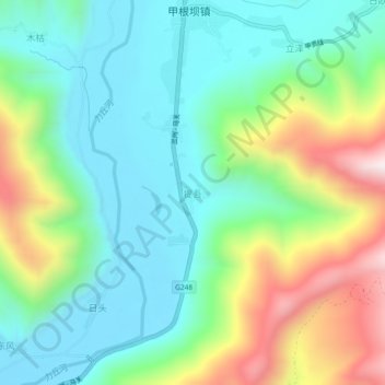 Carte topographique Tiwu, altitude, relief