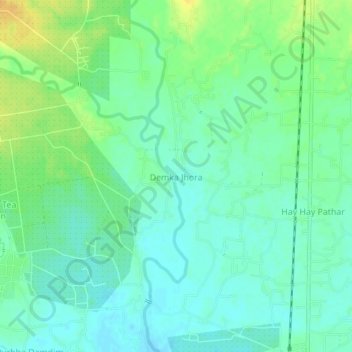Carte topographique Demka Jhora, altitude, relief