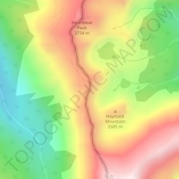 Carte topographique Rogers Pass, altitude, relief