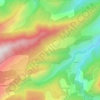 Carte topographique Bay, altitude, relief