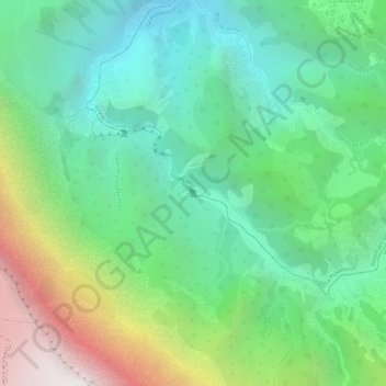 Carte topographique Cascade des Trois Roches, altitude, relief