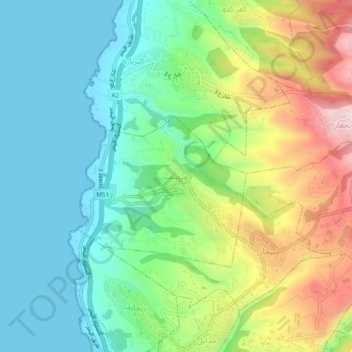 Carte topographique Monsef, altitude, relief