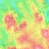 Carte topographique Courtine, altitude, relief