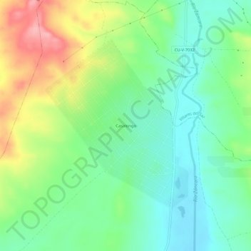 Carte topographique Casalonga, altitude, relief