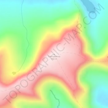 Carte topographique Tievnabinnia, altitude, relief