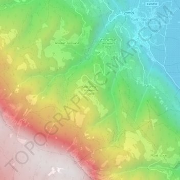 Carte topographique Obersirmian, altitude, relief