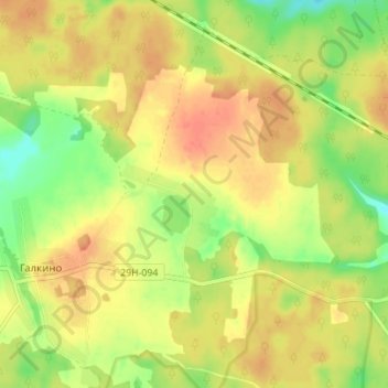 Carte topographique Озеро, altitude, relief