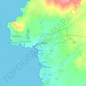 Carte topographique Citadelle, altitude, relief